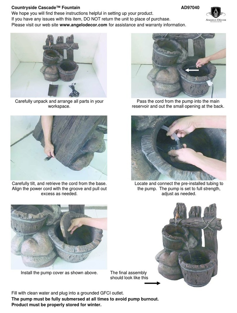 Angelo Decor Countryside Cascade AD97040 quick start guide
