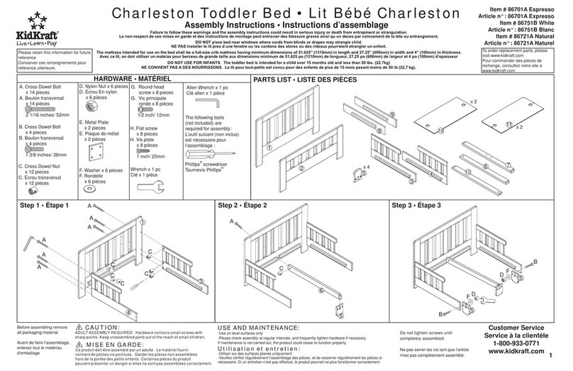KidKraft Charleston 86701A Assembly instructions