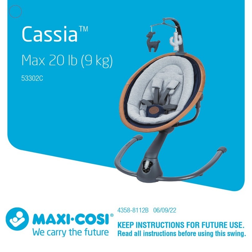 MaxiCosi Cassia 53302C manual