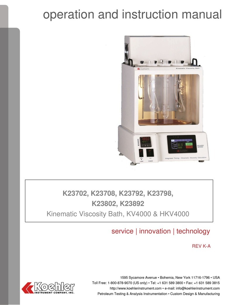 Koehler KV4000 Operation and instruction manual
