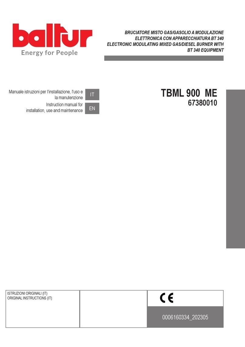baltur TBML 900 ME Reference manual