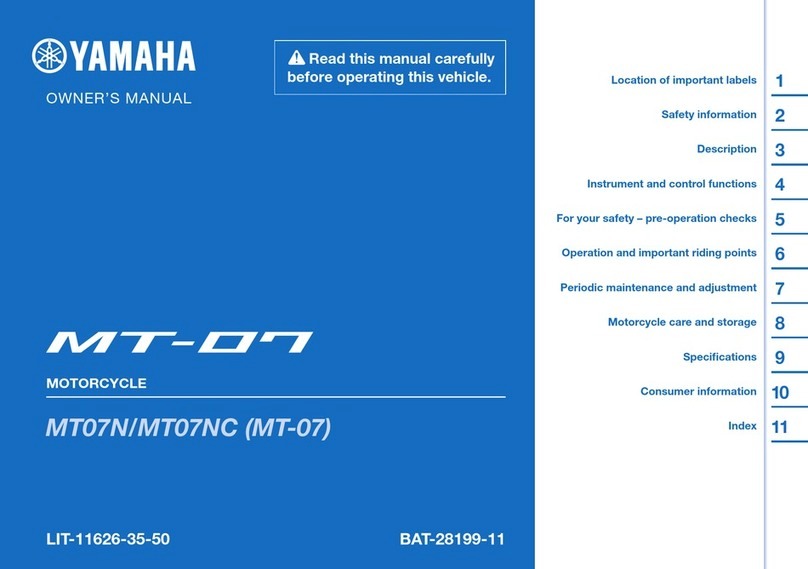 Yamaha MT07N User manual