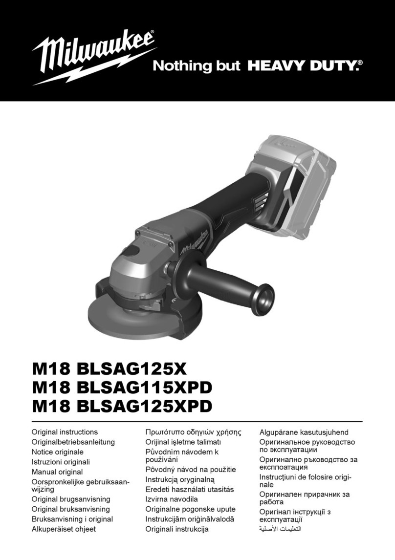 Milwaukee M18 BLSAG125X Original instructions