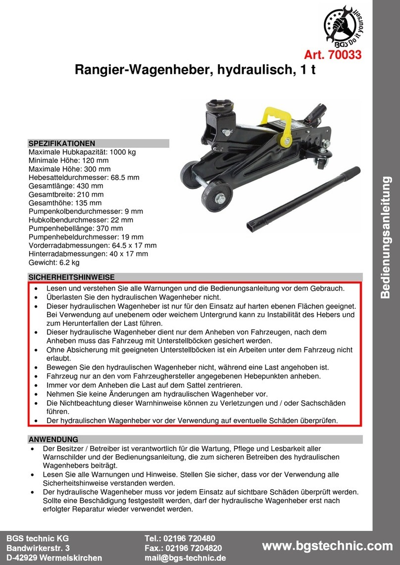 BGS technic 70033 instruction manual