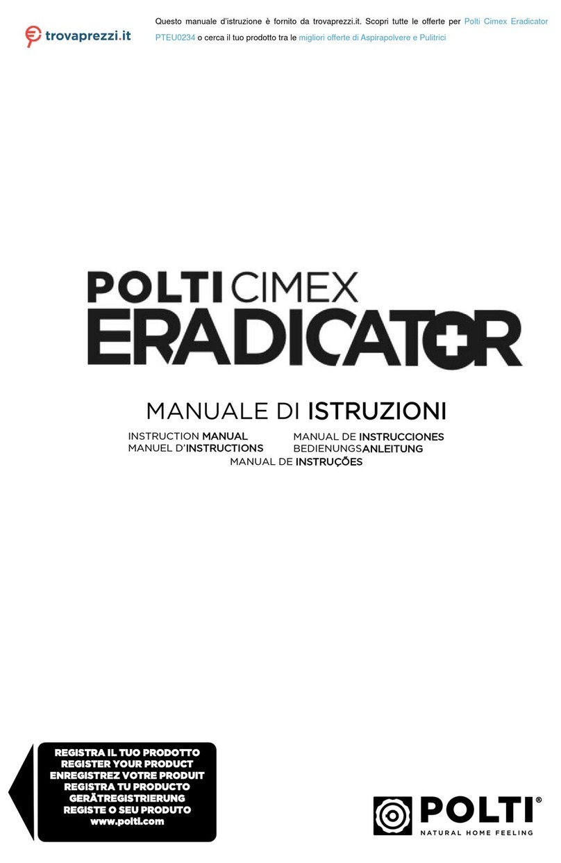 POLTI CIMEX ERADCIATOR PTEU0234 instruction manual
