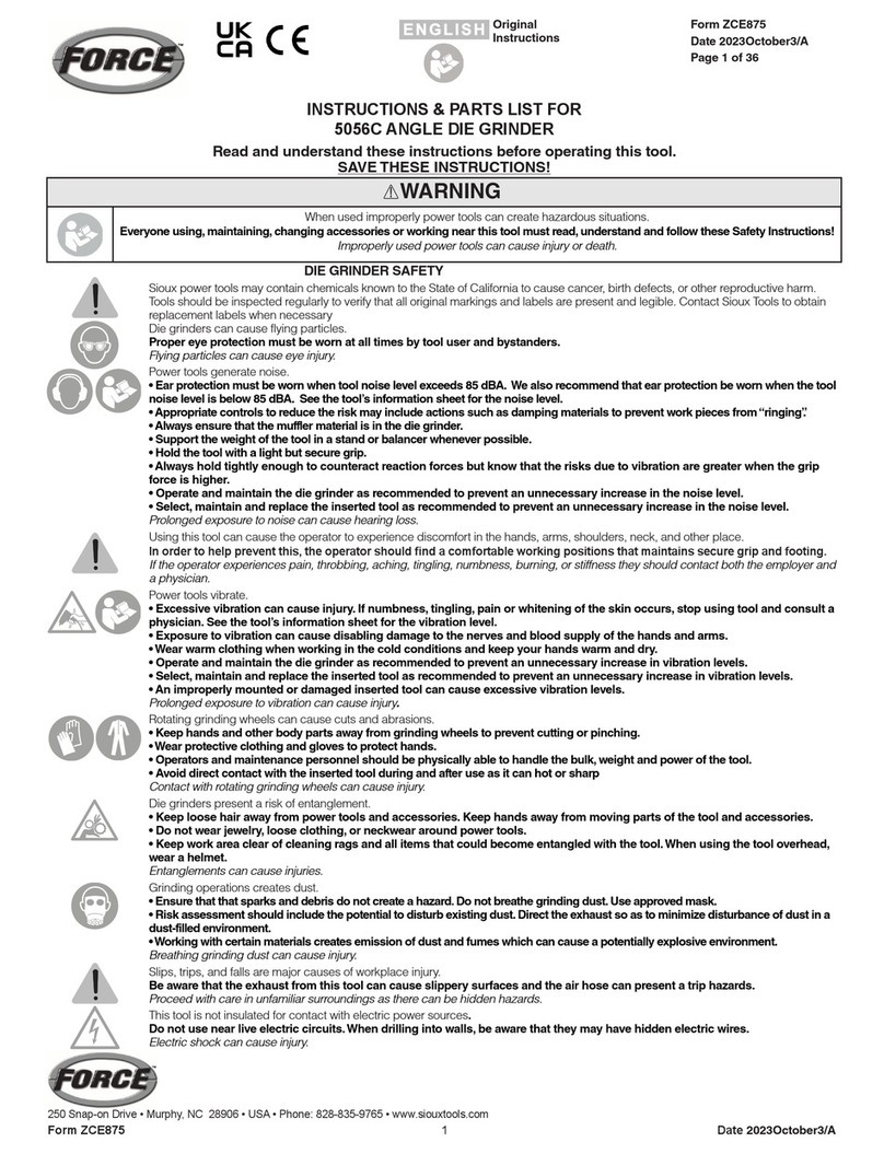Sioux Tools Force 5056C Operation manual