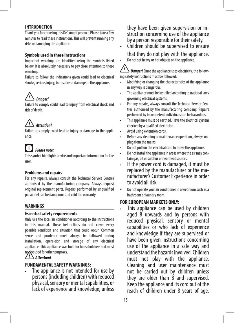 DeLonghi PACEX120SILENT User manual