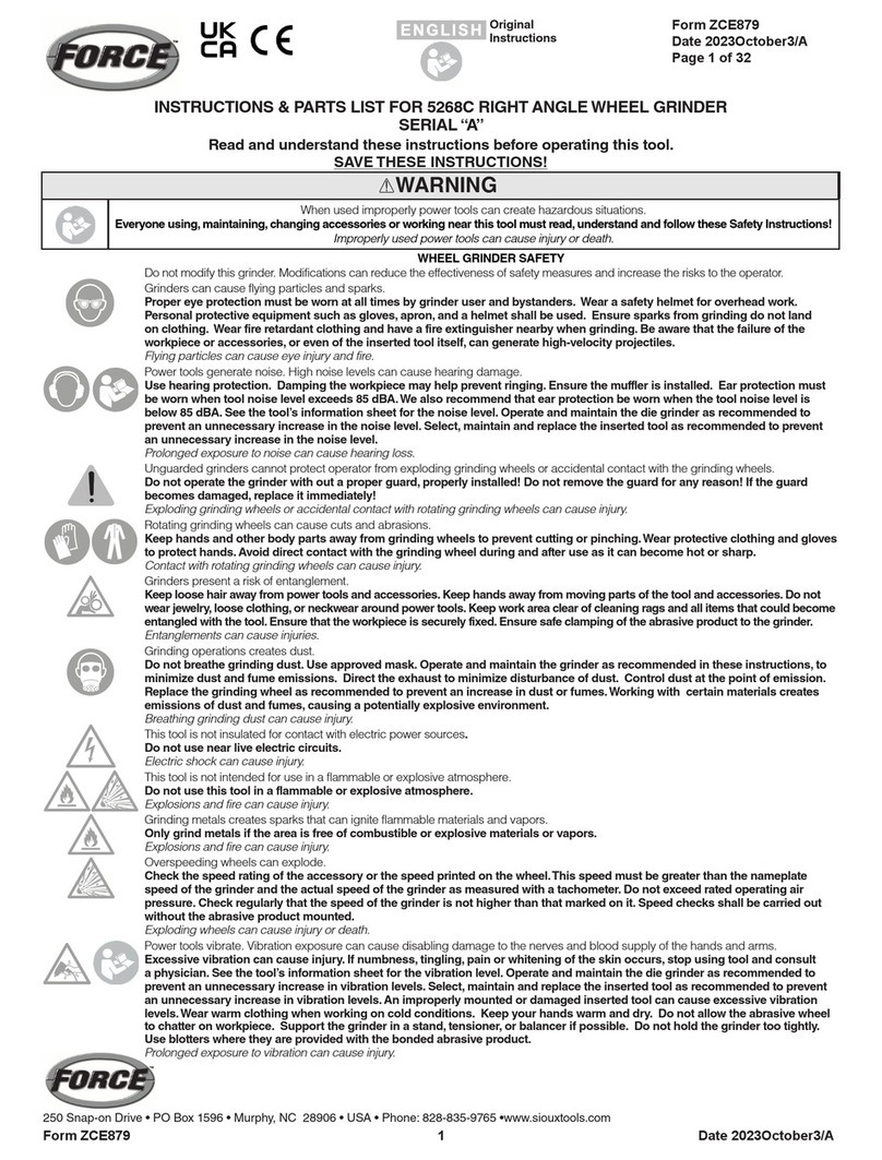 Sioux Tools Force 5268C Operation manual