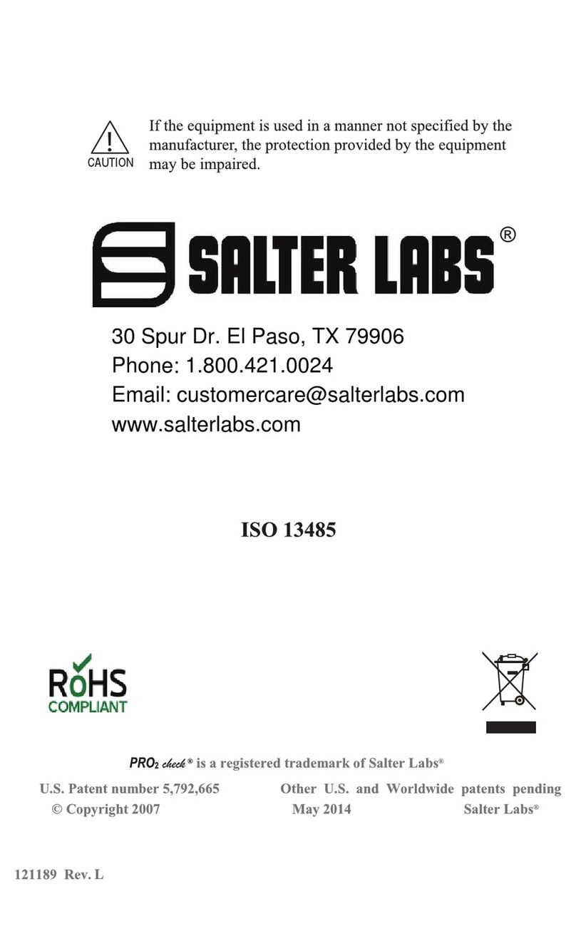 Salter Labs PRO2 Check Operation manual