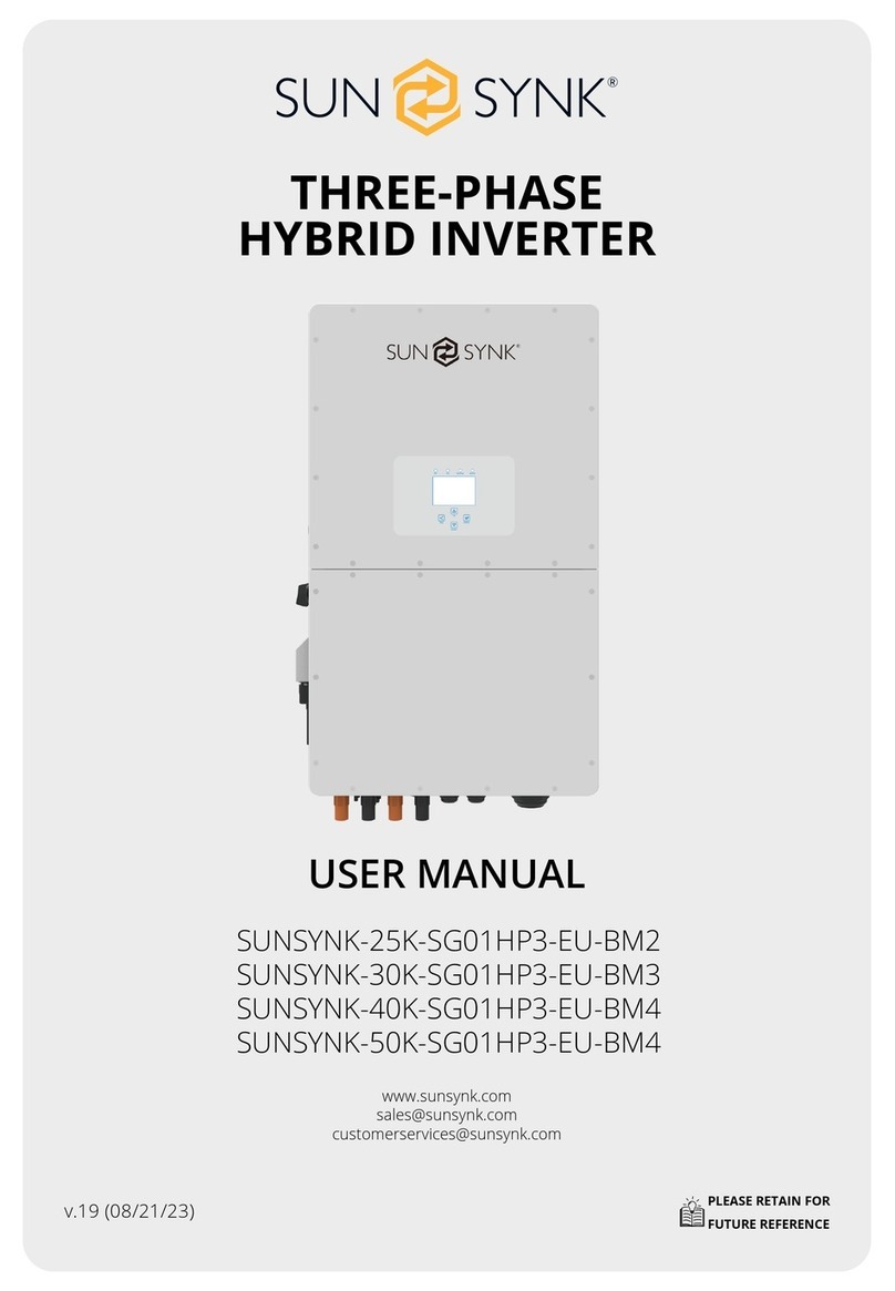 SunSynk SUNSYNK-25K-SG01HP3-EU-BM2 user manual