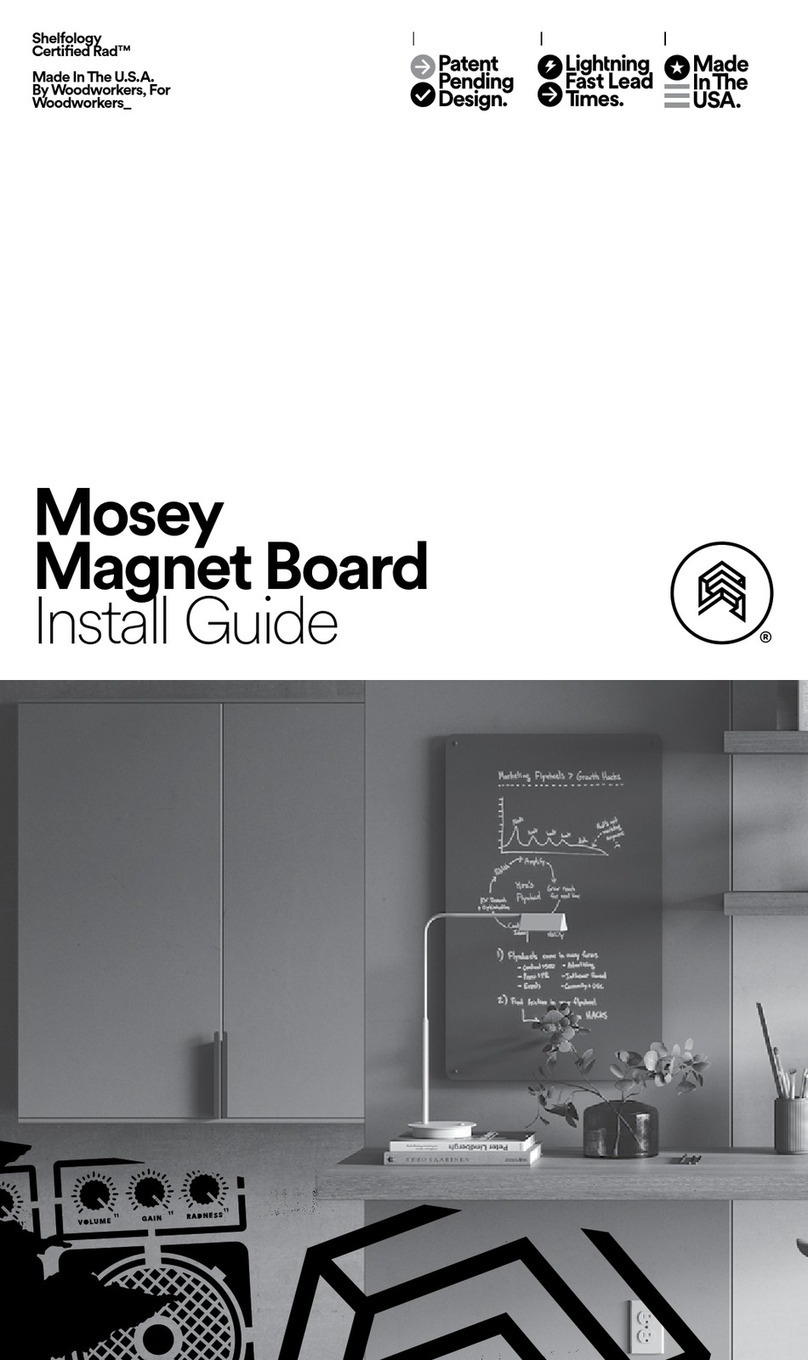 Shelfology Mosey Magnet Board install guide Shelfology Mosey Magnet Board install guide