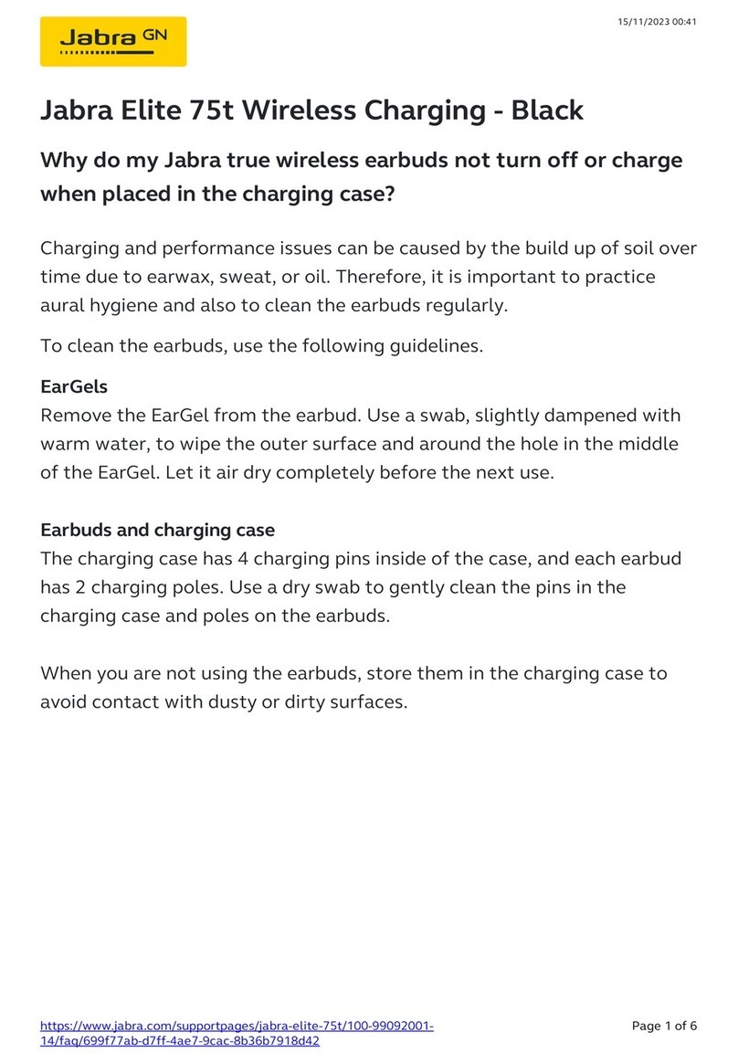 Jabra Elite 75t Titanium Black Charging Instructions