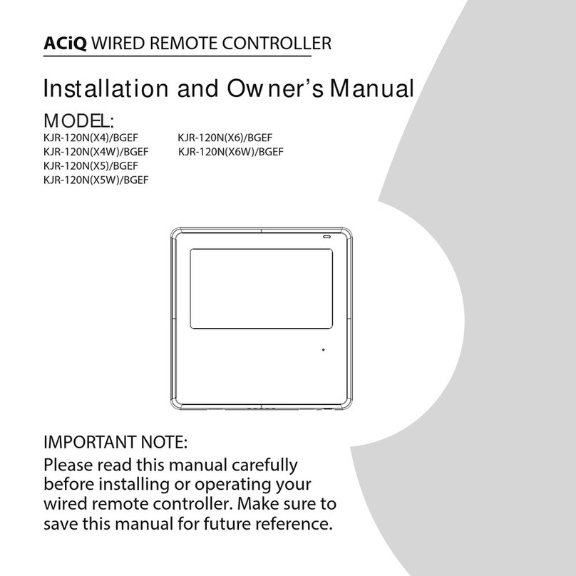 ACIQ KJR-120N(X4)/BGEF Installation and owner's manual
