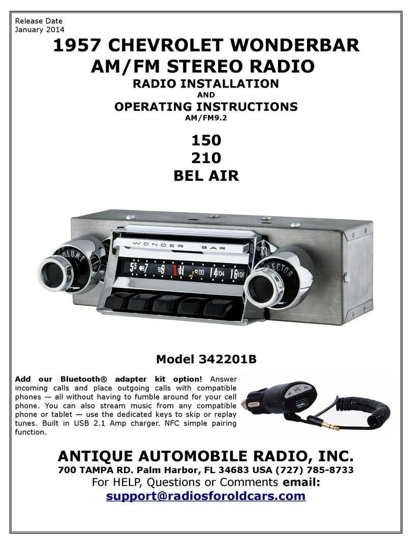 Antique Automobile Radio 342201B User manual