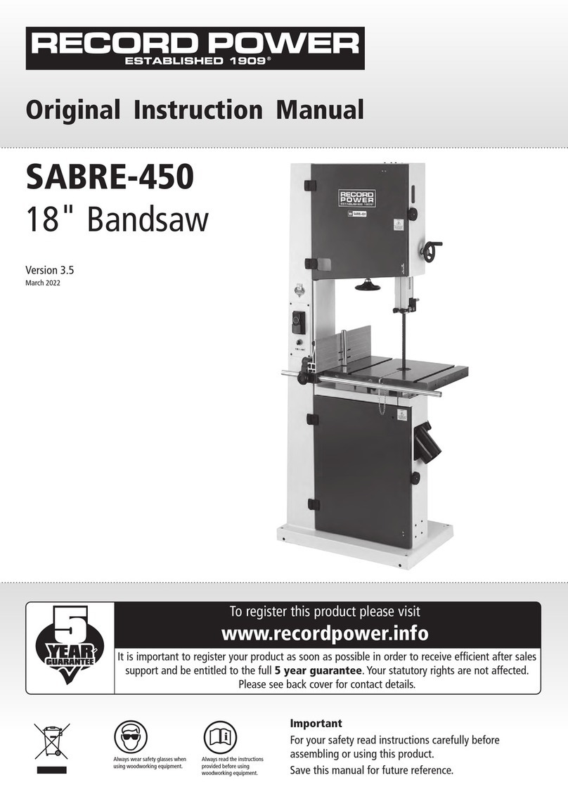 Record Power SABRE-450 Original instruction manual