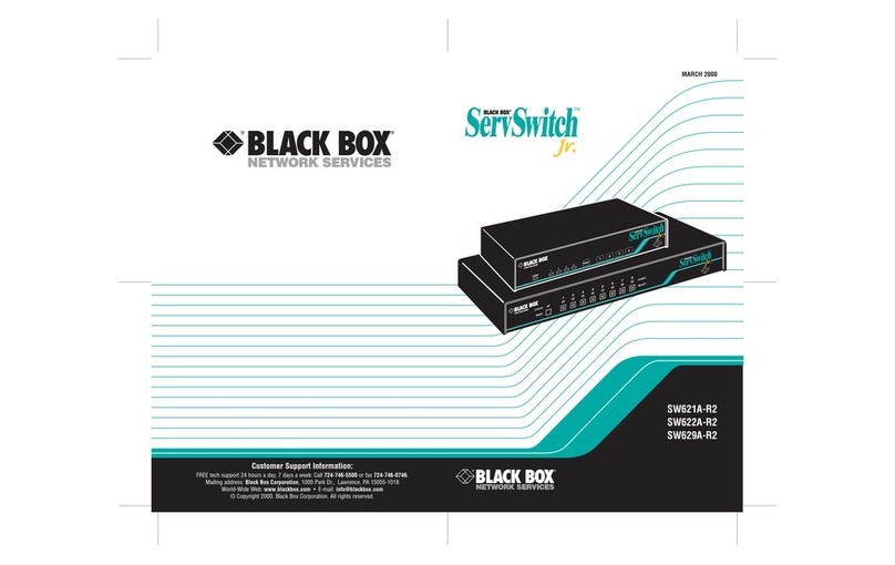 Black Box ServSwitch Jr. SW621A-R2 User manual