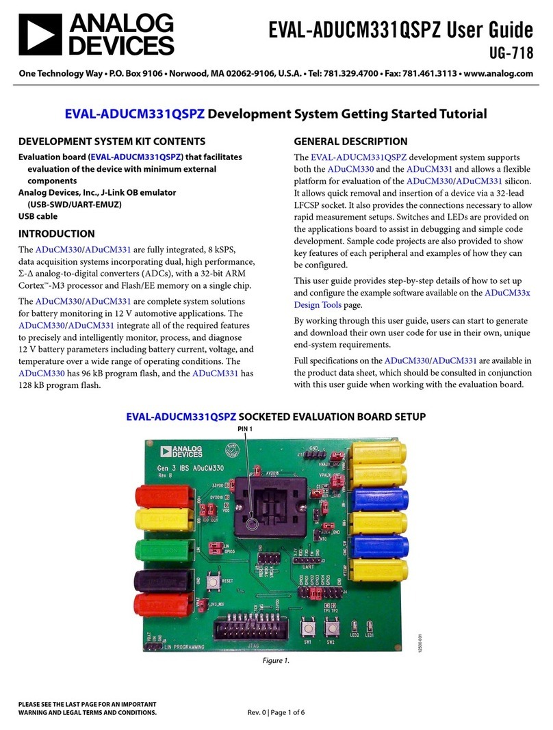 Analog Devices EVAL-ADUCM331QSPZ User manual Analog Devices EVAL-ADUCM331QSPZ User manual