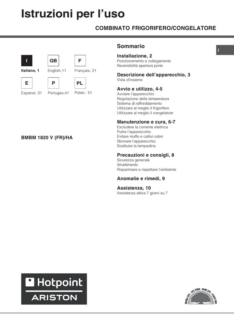 Hotpoint Ariston BMBM 1820 V/HA operating instructions