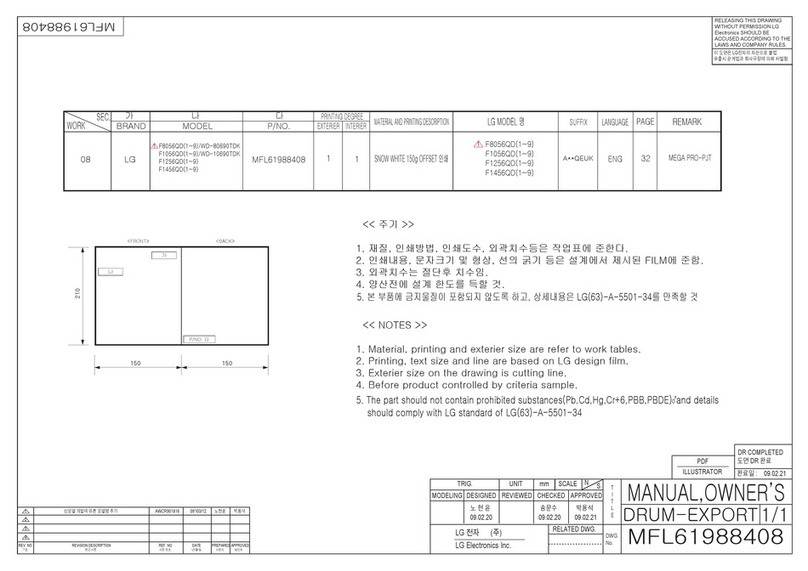 LG WD-80690TDK User manual