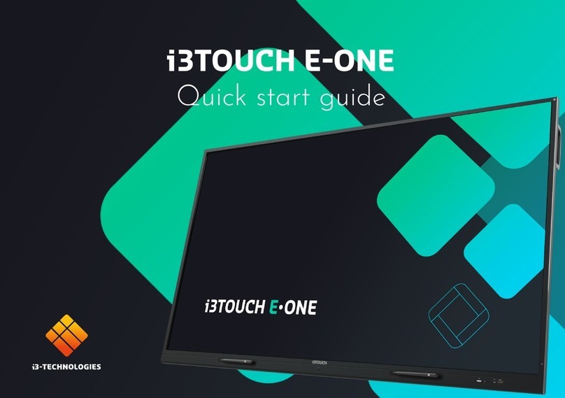 i3-TECHNOLOGIES i3TOUCH E-ONE User manual