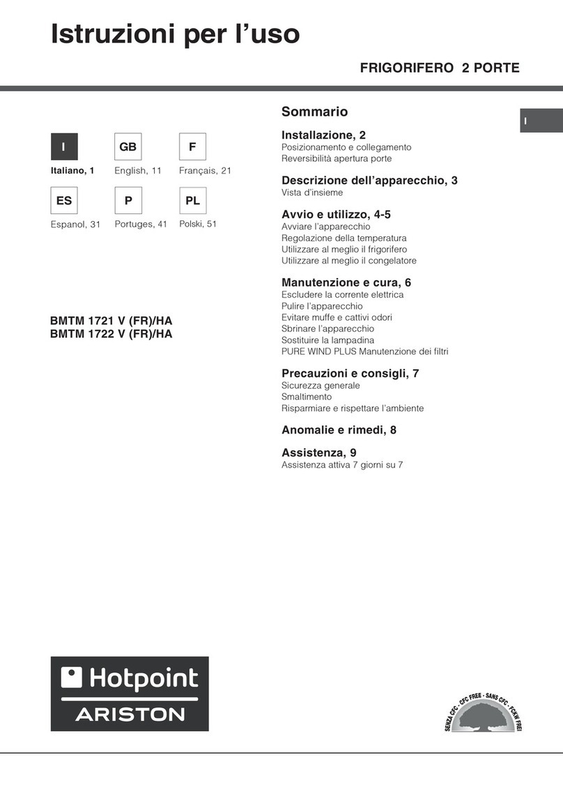 Ariston BMTM 1721 V/HA User manual