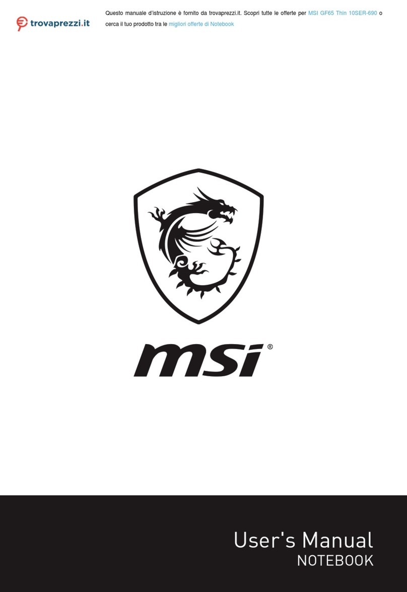MSI GF65 Thin 10SER-690 User manual