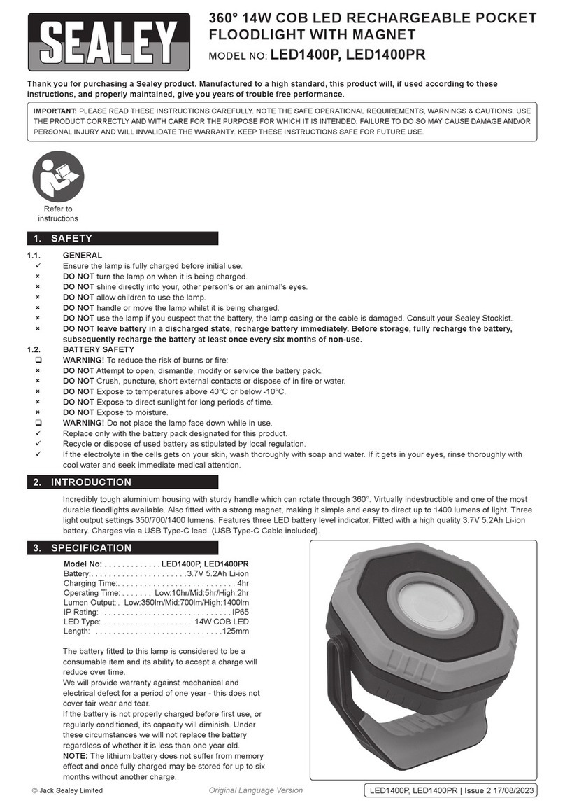 Sealey LED1400PR User manual