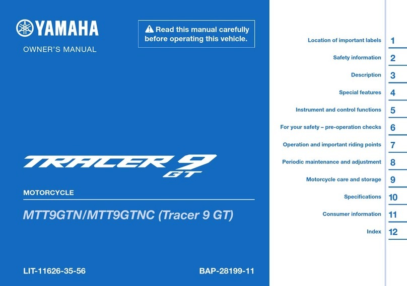 Yamaha TRACER 9 GT 2022 User manual