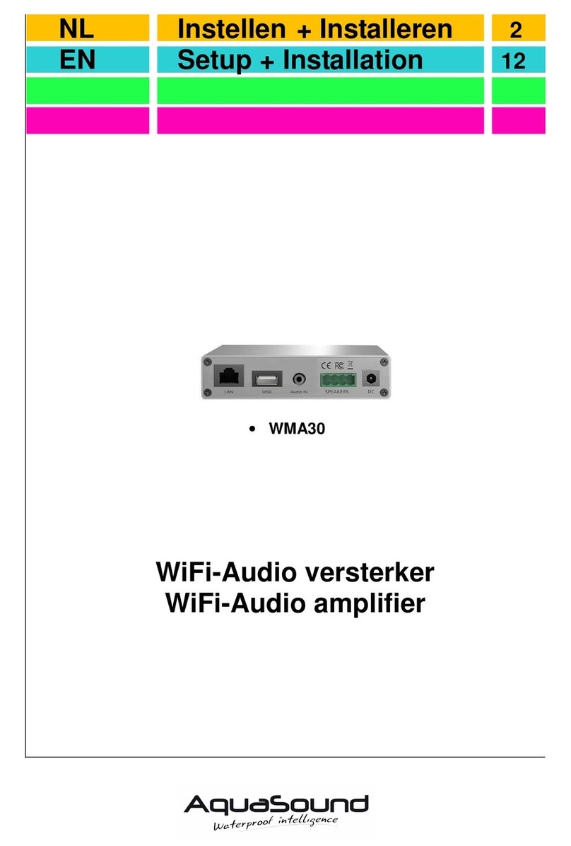 Aqua Sound WMA30 Setup and installation guide