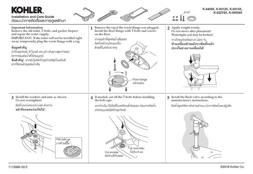 Kohler K-4406X Assembly instructions Kohler K-4406X Assembly instructions