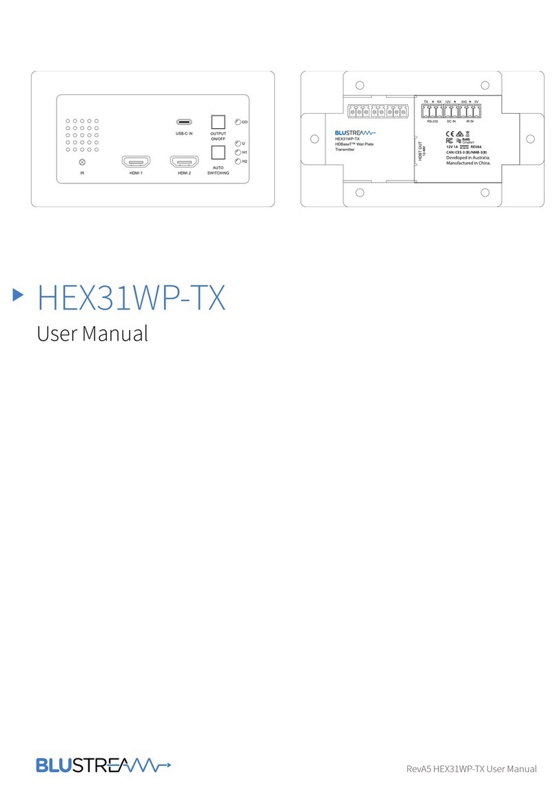 Blu Stream HEX31WPB-TX user manual
