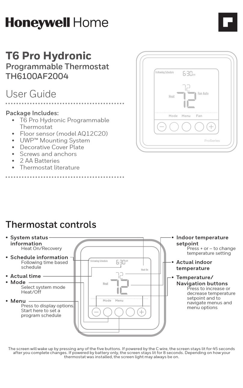 Honeywell Home AQ12C20 User manual