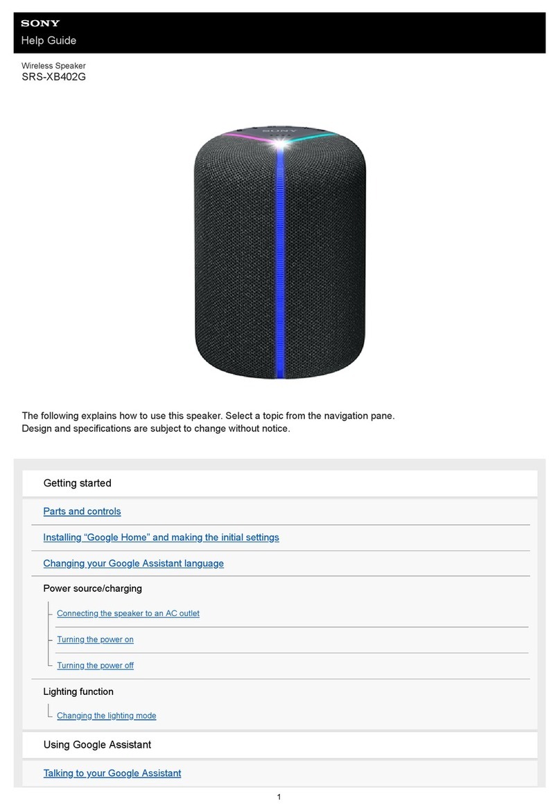 Sony SRS-XB402G Reference guide