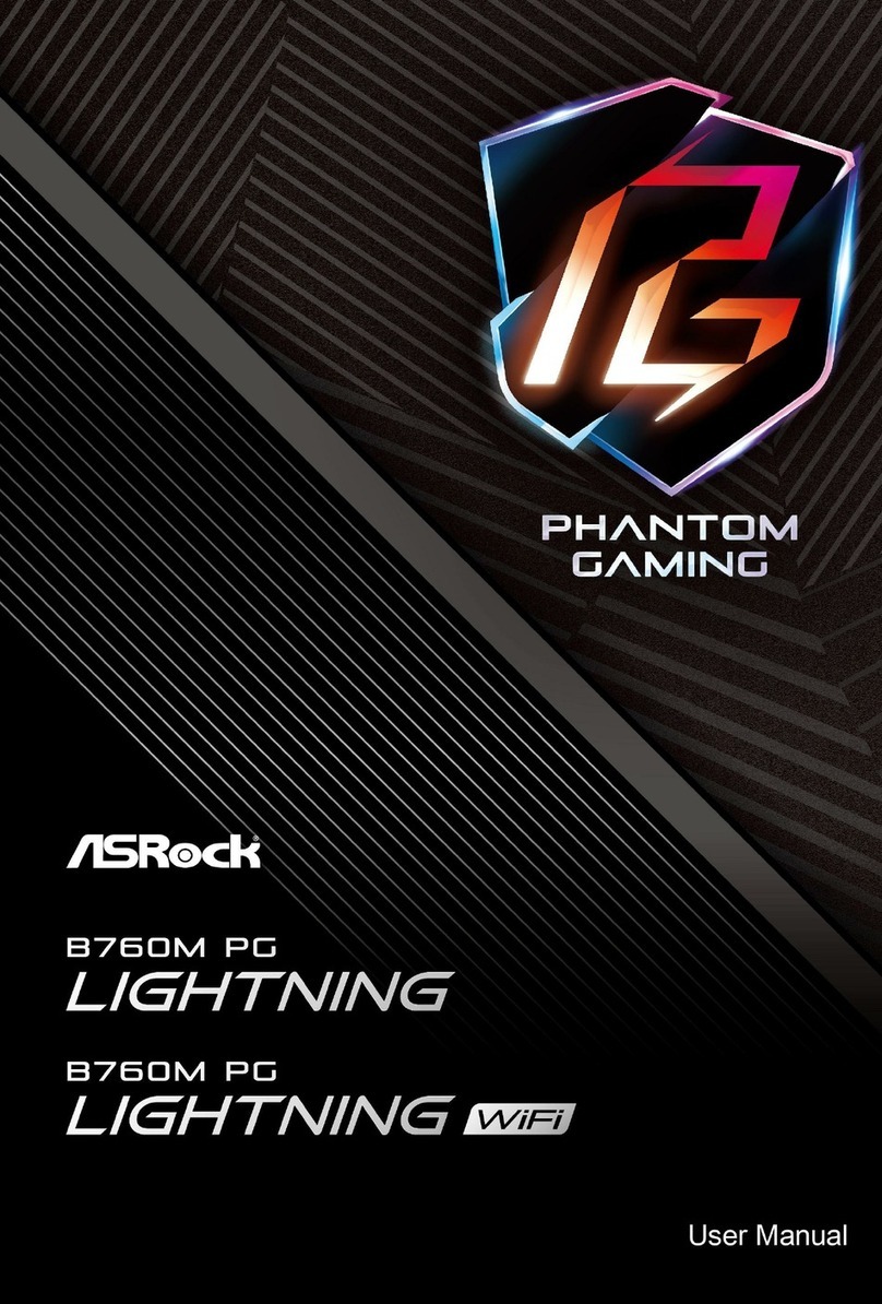 ASROCK PHANTOM GAMING B760M PG LIGHTNING user manual