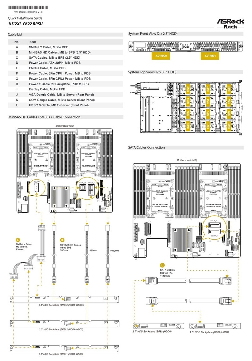 ASROCK Rack 1U12XL C622 RPSU User manual