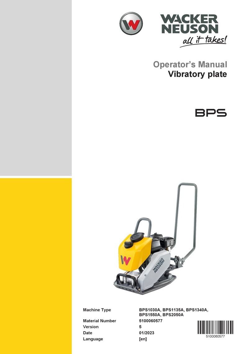 Wacker Neuson BPS1030A Operator's manual
