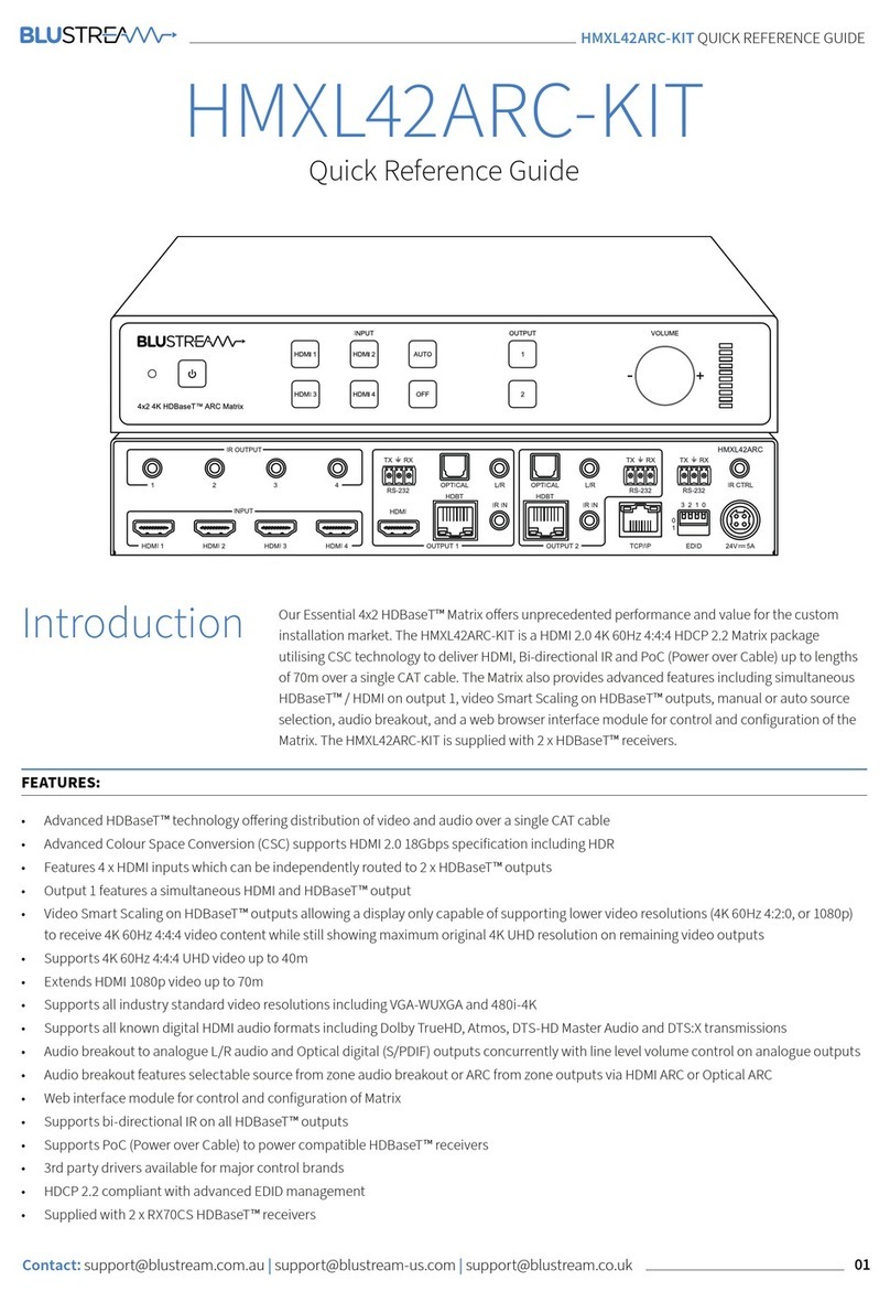 Blu Stream Essential HMXL42ARC-KIT User manual
