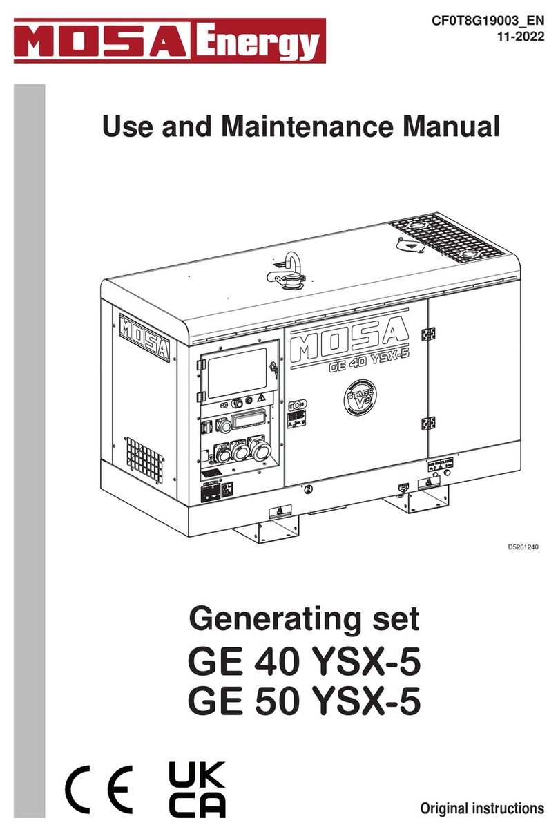 Mosa GE 40 YSX-5 User manual