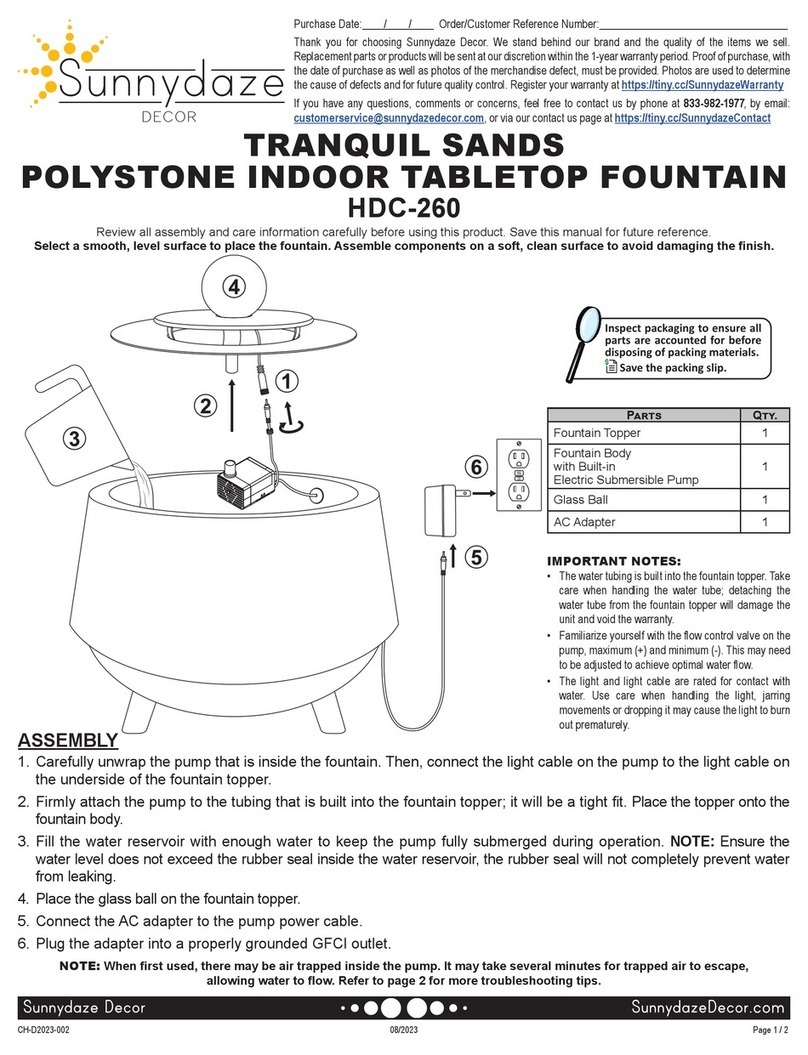 Sunnydaze Decor HDC-260 manual Sunnydaze Decor HDC-260 manual