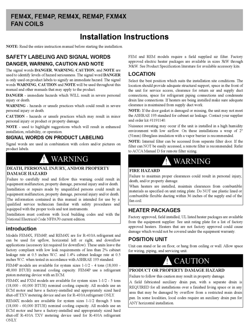 Carrier FXM4X installation instructions
