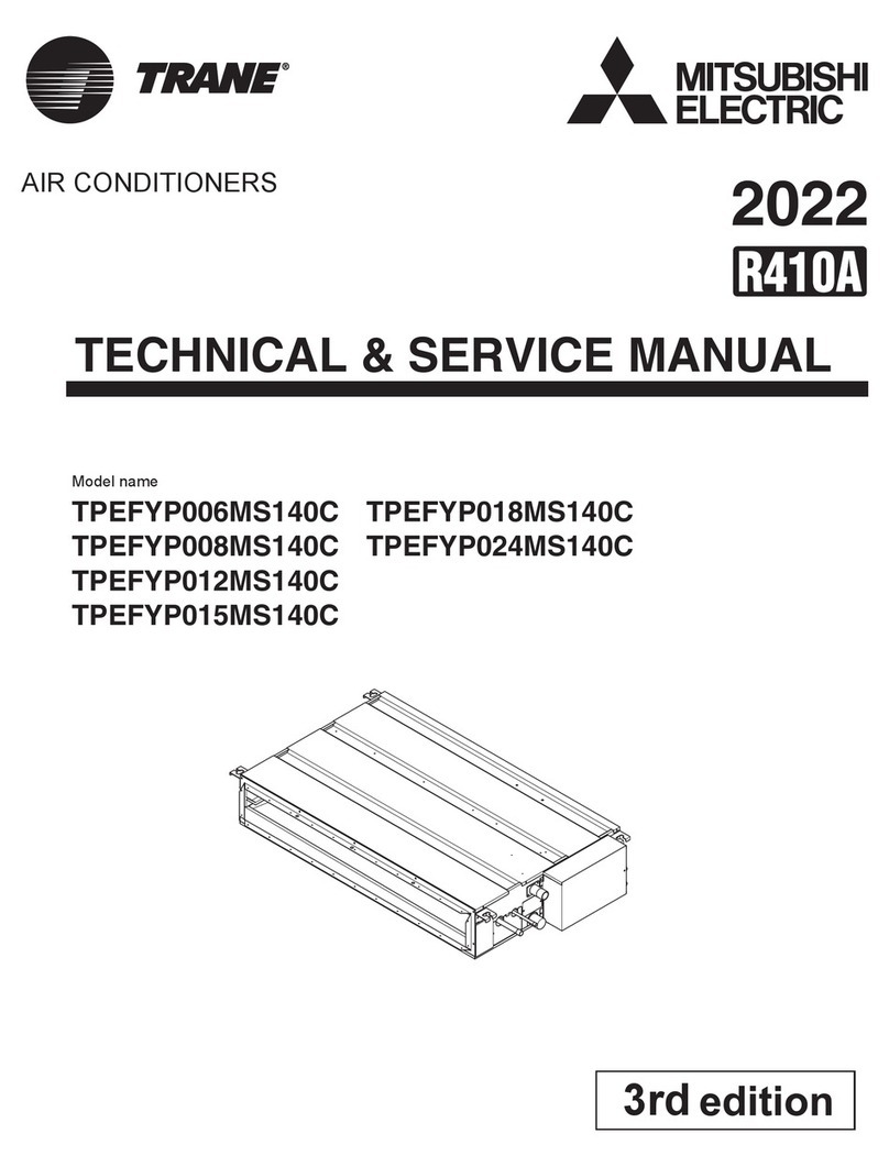 Trane Mitsubishi Electric TPEFYP006MS140C Operating manual