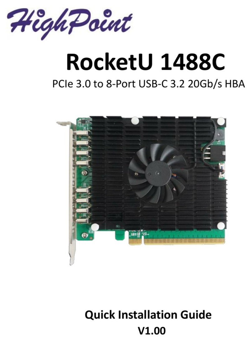 HighPoint RocketU 1488C Quick installation guide