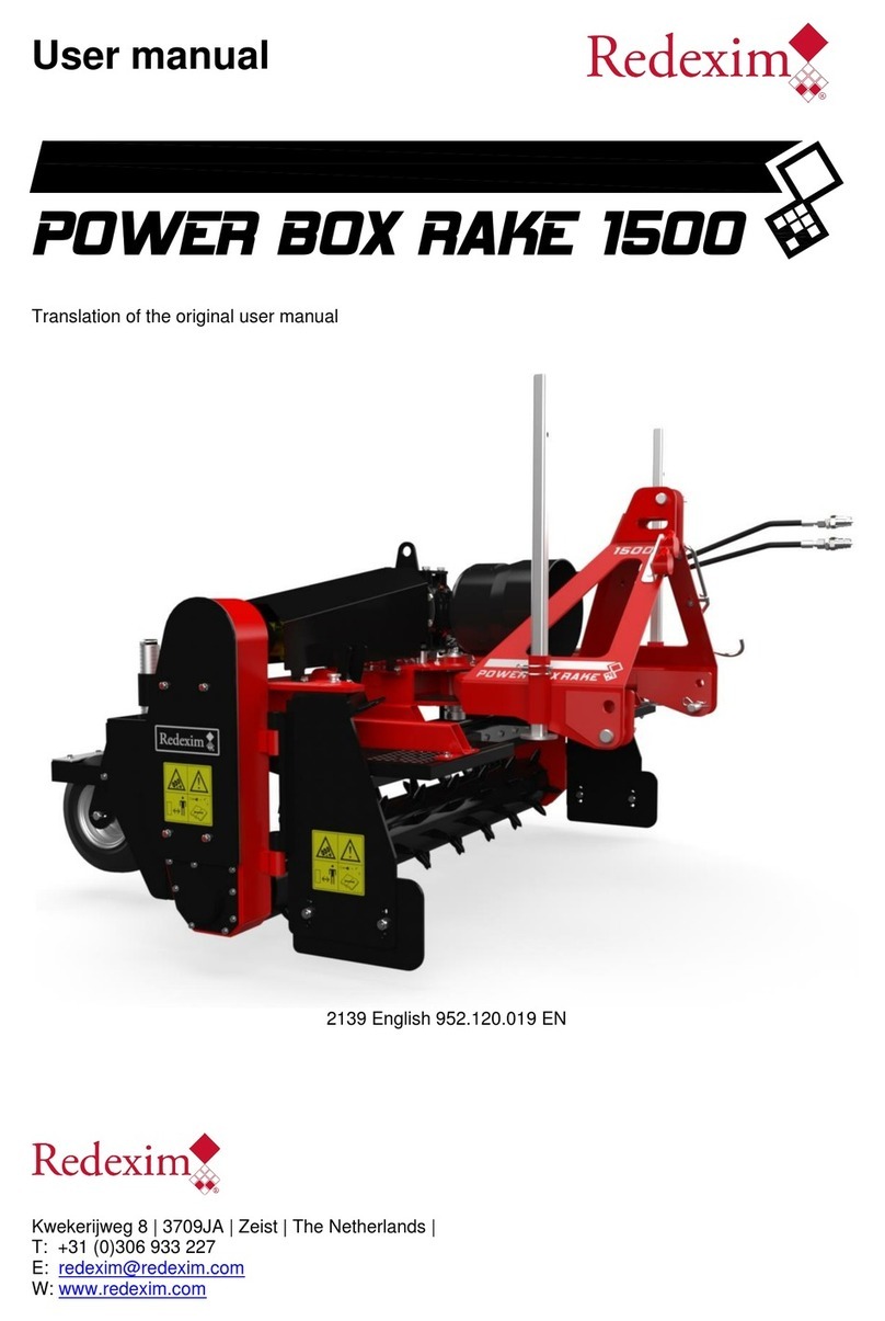 Redexim POWER BOX RAKE 1500 User manual