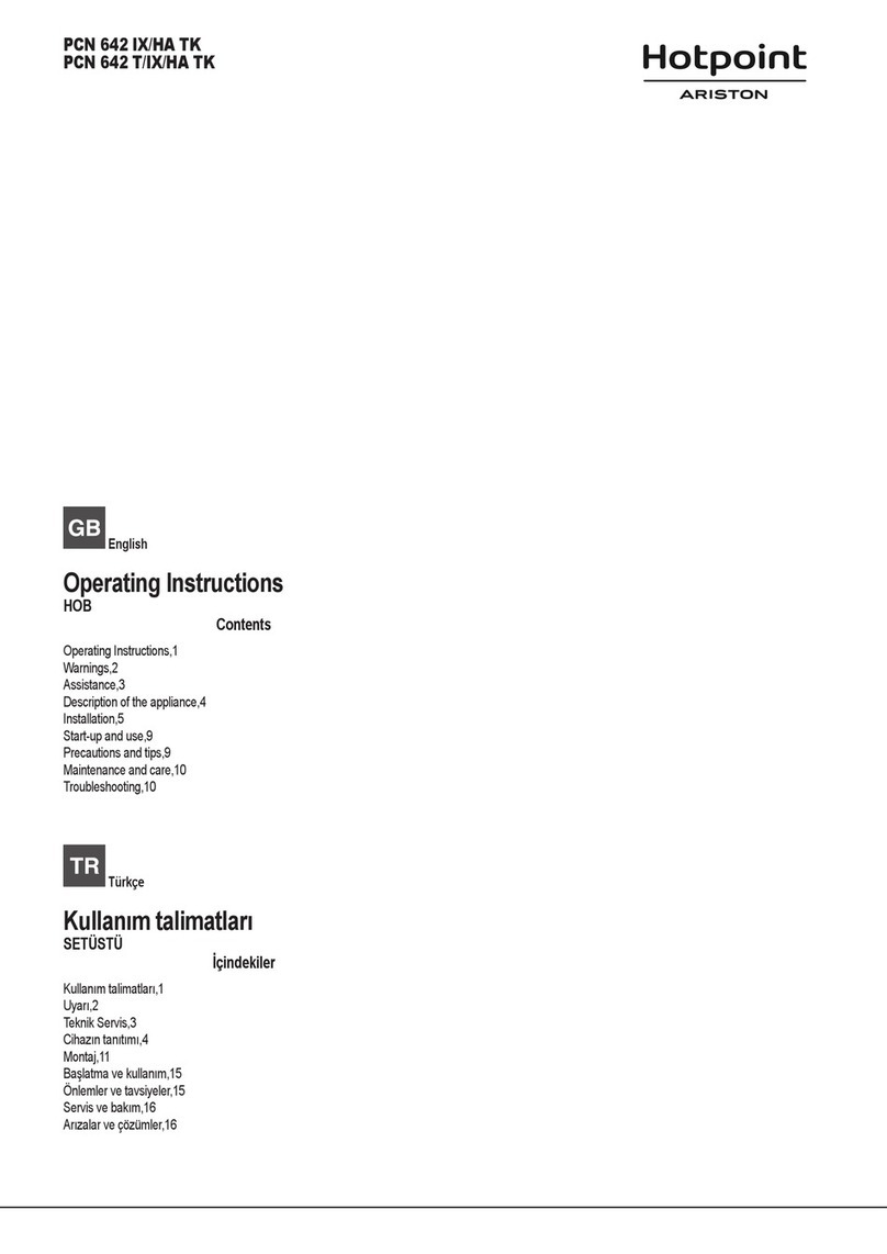 Hotpoint Ariston PCN 642 IX/HA TK User manual