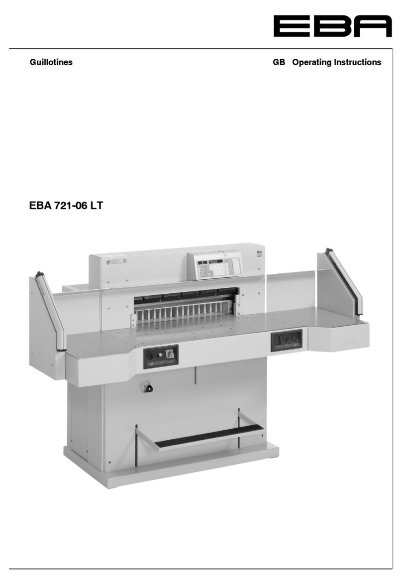 EBA 721-06LT Guillotine operating instructions