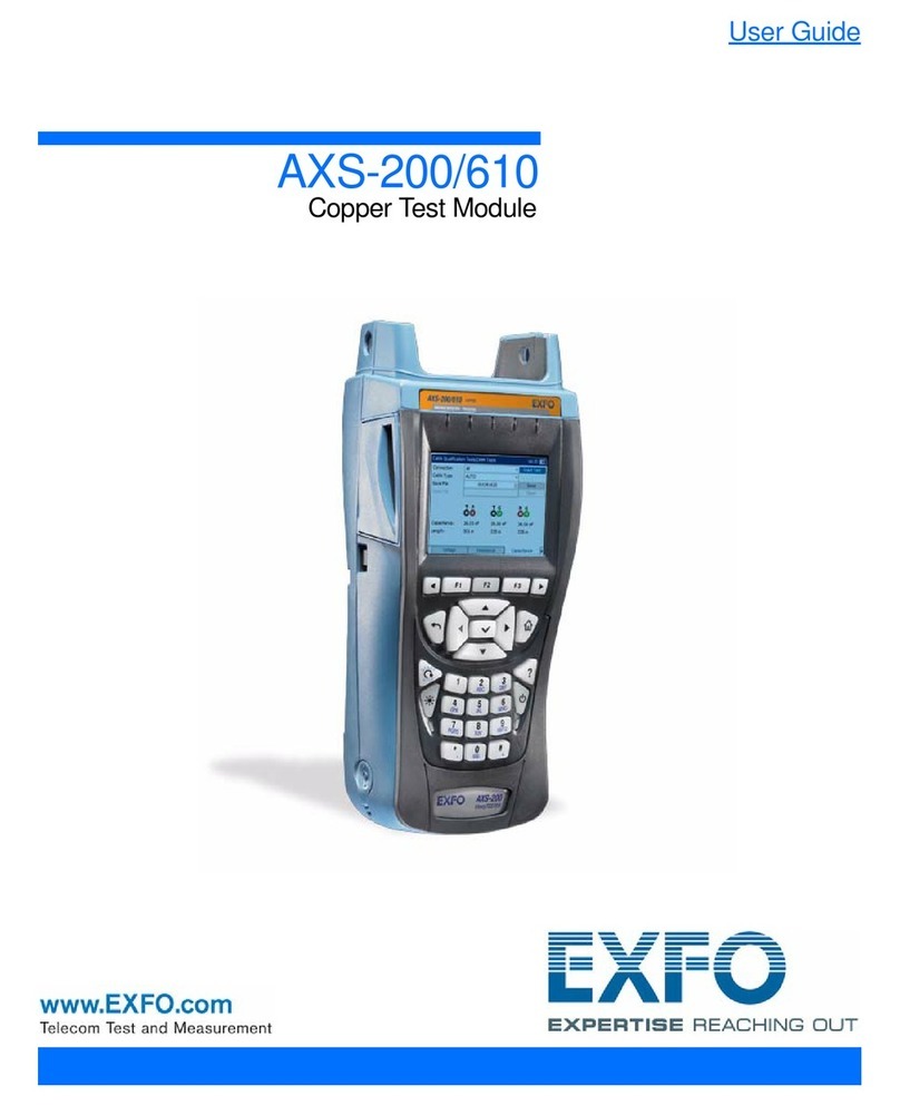 EXFO AXS-200/610 User manual