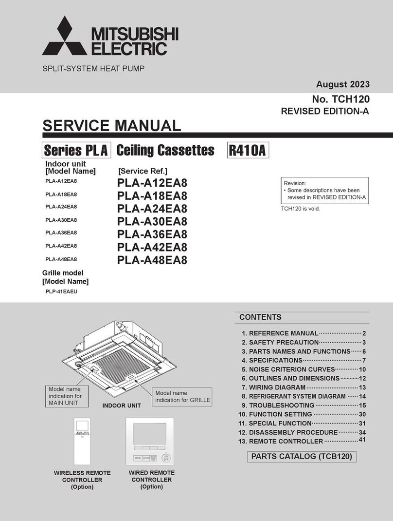 Mitsubishi Electric PLA-A12EA8 User manual Mitsubishi Electric PLA-A12EA8 User manual