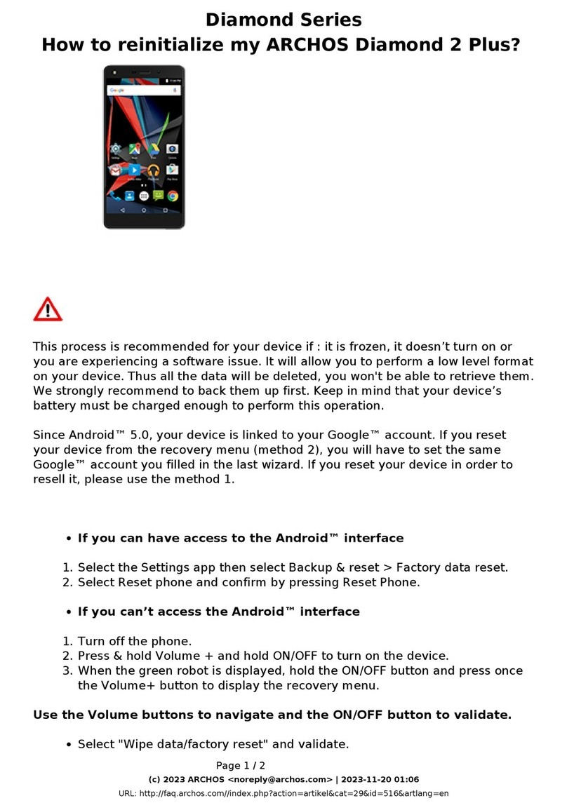 Archos Diamond 2 Plus manual