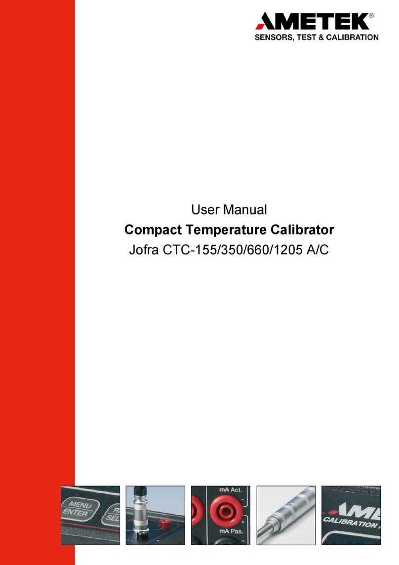 Ametek Jofra CTC-155 A/C User manual