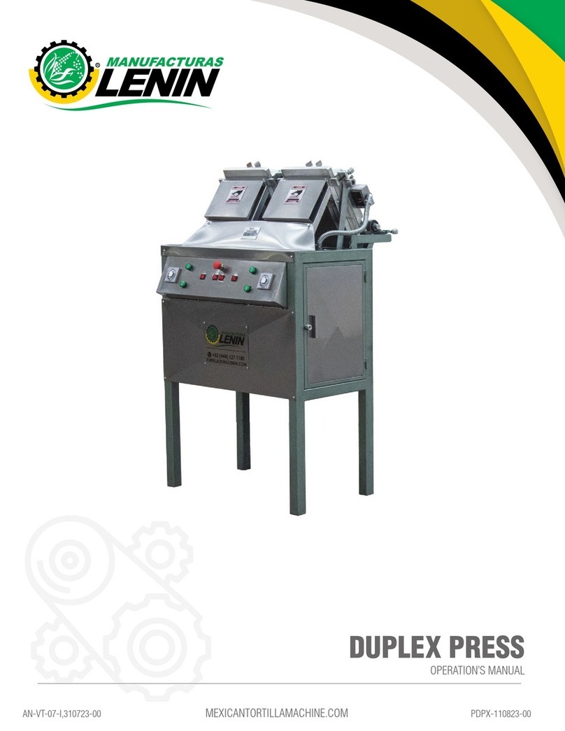 Manufacturas Lenin DUPLEX PRESS Operation manual